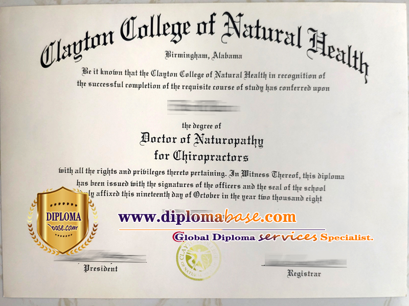 Where can I order a degree from Benham Clayton College of Natural Health?