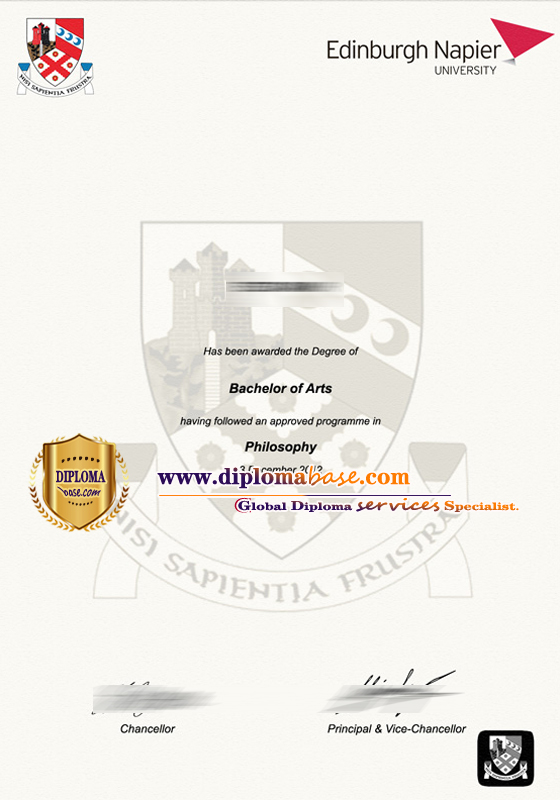 Online Design Edinburgh Napier University Degree Certificate?