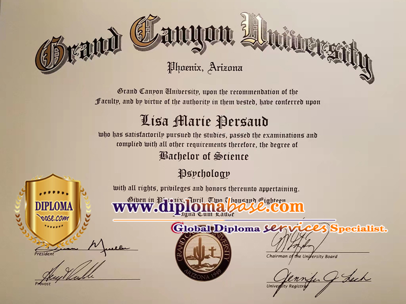 Quick order a Bachelor's degree from Grand Canyon University.
