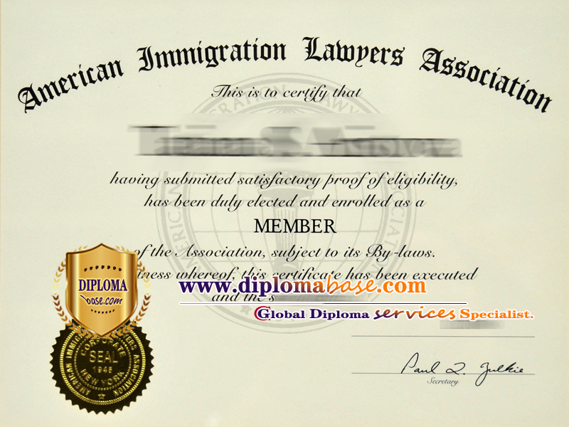 Where to purchase an American Immigration Bar Association certificate.