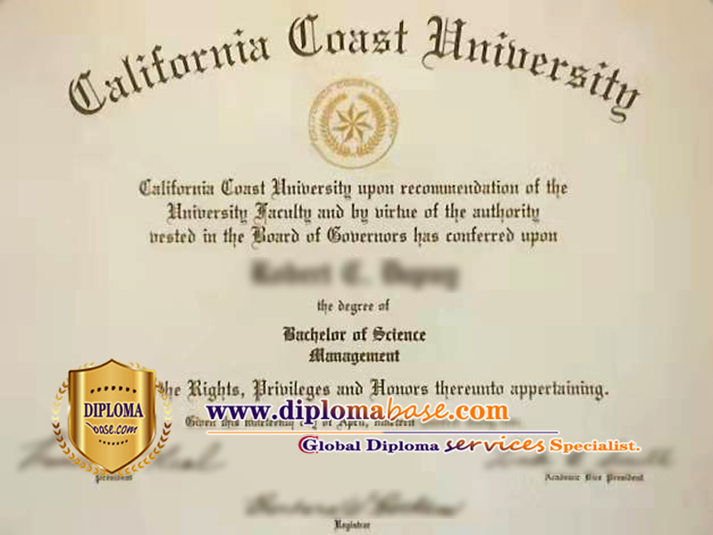 Fast online purchase of California Coast University degree certificate.
