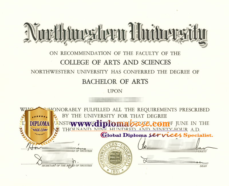 I got a fake Northwestern University diploma.