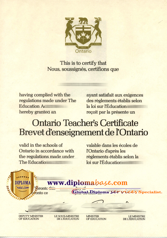 How to forge a Teacher certificate in Ontario?