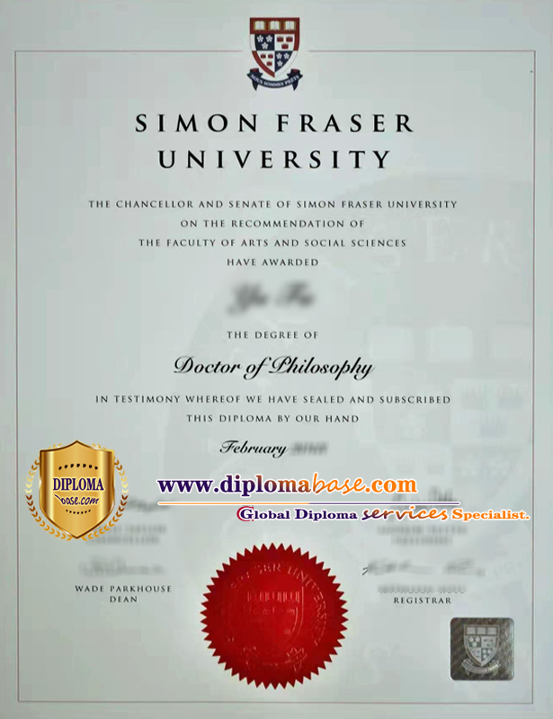 A satisfying fake Simon Fraser University diploma.