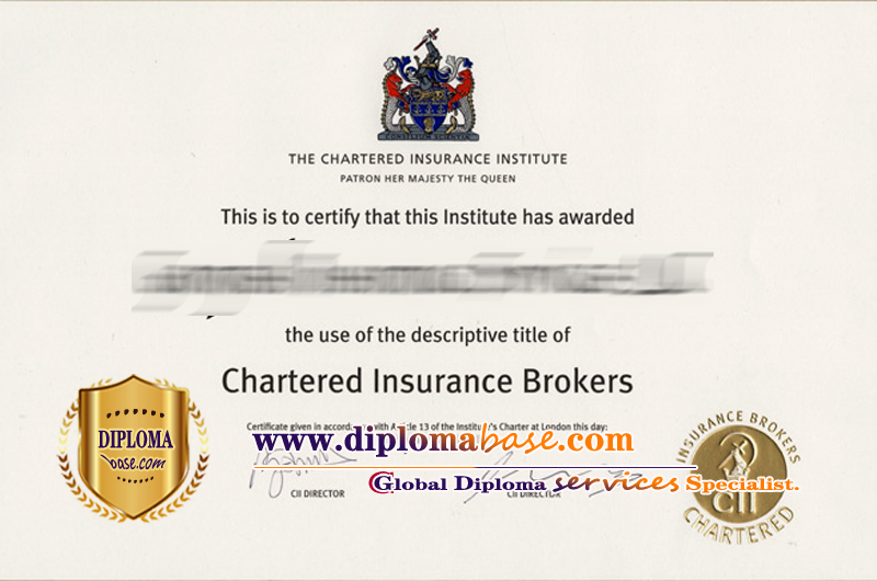 Forged Chartered Insurance Institute certificate.