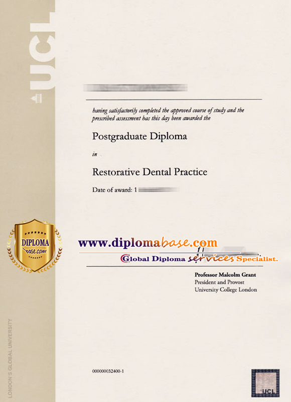 A counterfeit diploma in prosthodontics from University College London.