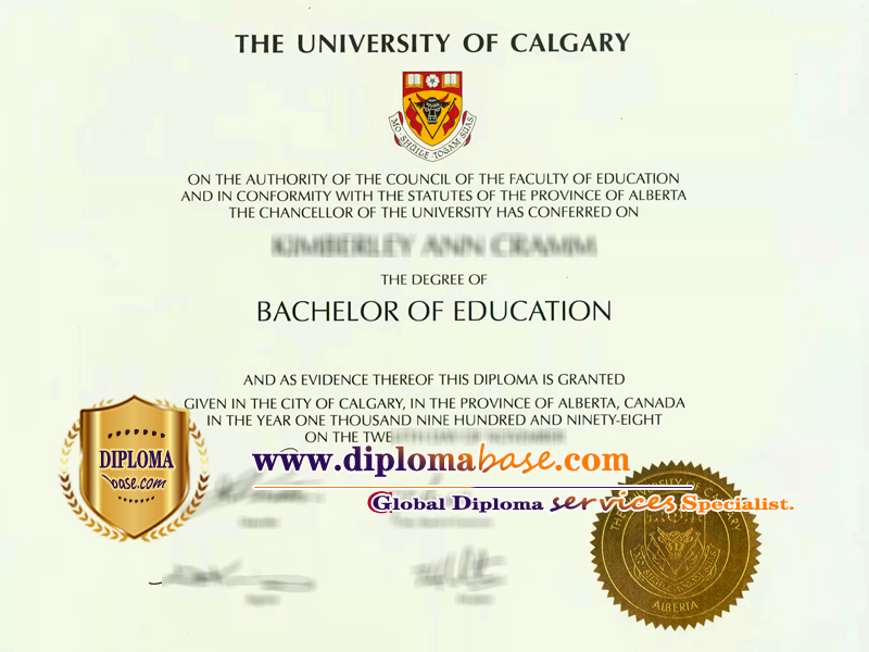 Buy a fake University of Calgary diploma through a formal method.