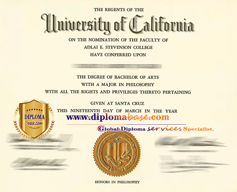Fake diploma from University of California.