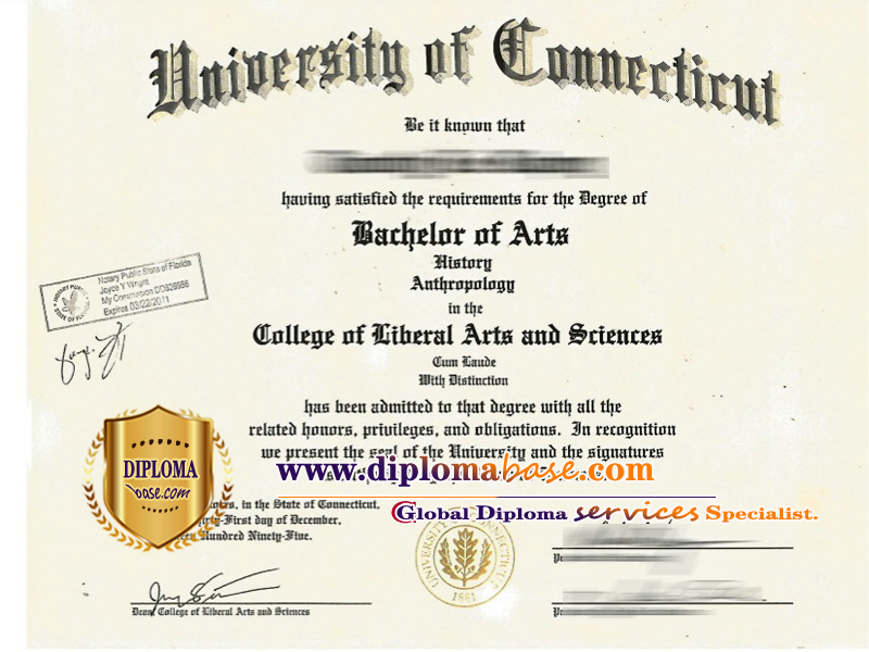 Can you help me forge a UConn bachelor's degree?