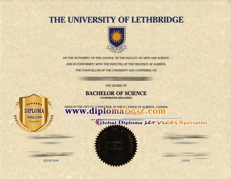 Quick order fake University of Lethbridge undergraduate degrees.