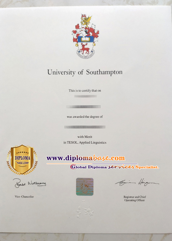 Buy a fake diploma from Southampton University online.