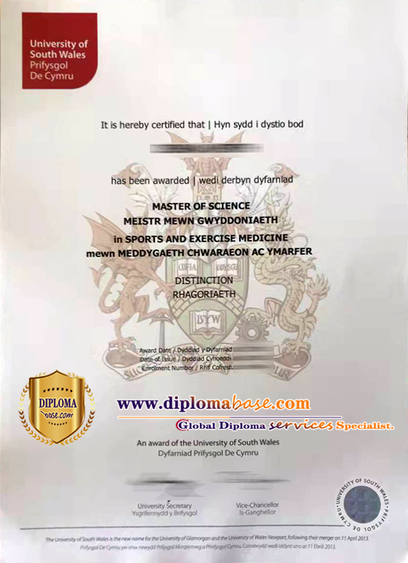 100% copy of fake University of Wales diploma.
