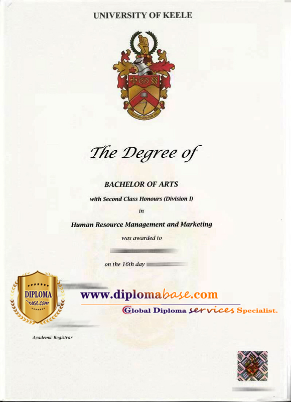 Quick order fake diploma from Keele University.