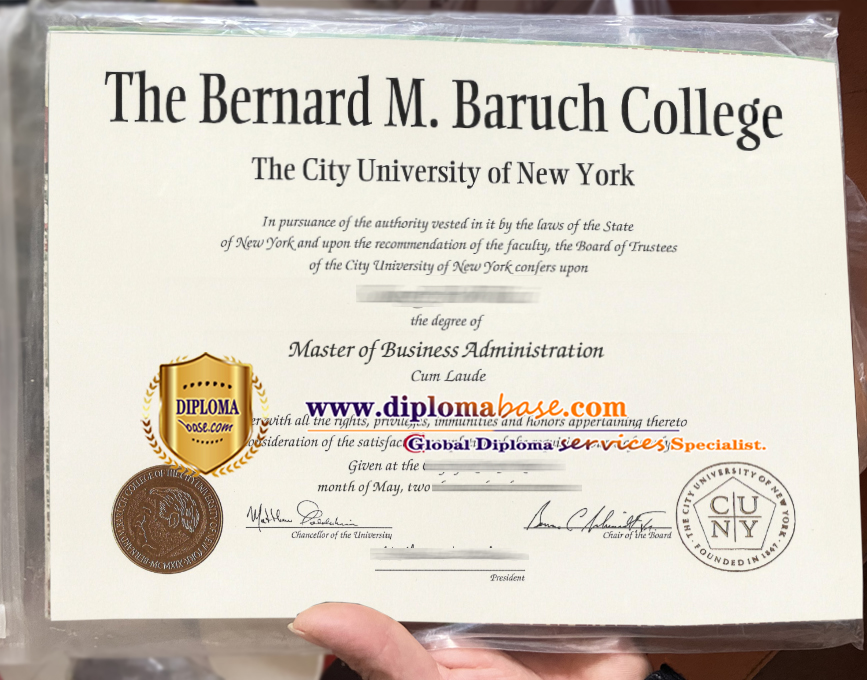 The fastest way to forge a CUNY Baruch diploma.