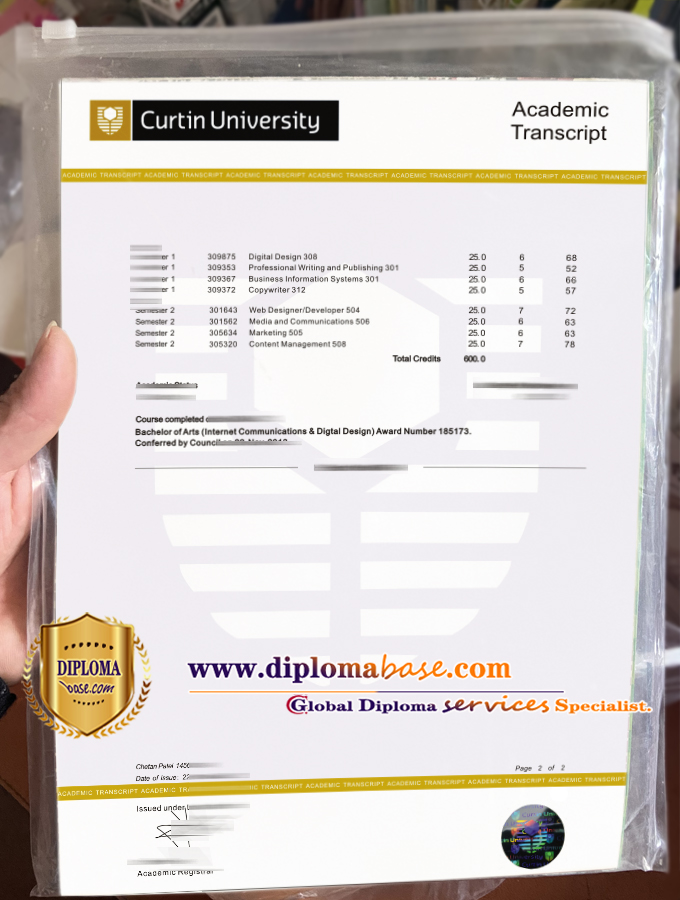 A qualified transcript from Curtin University of Technology? A fake diploma from Coyen University.