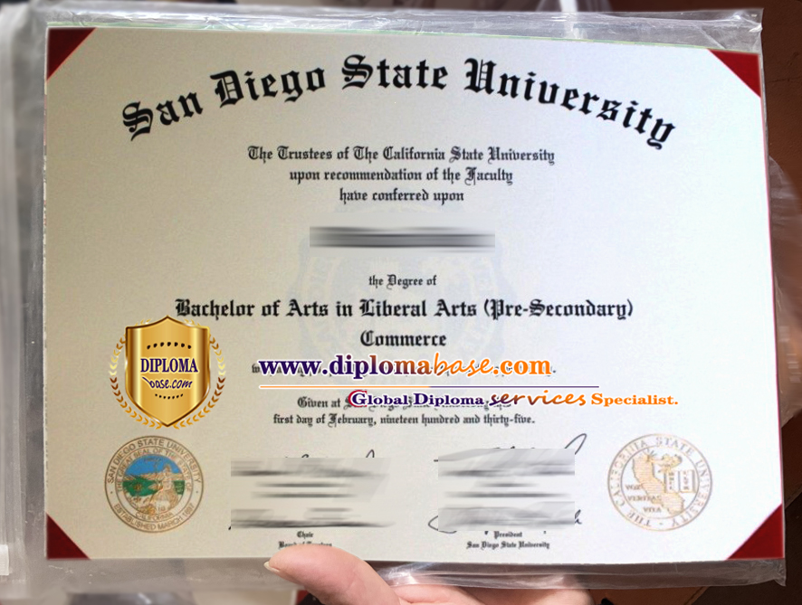 An online site that generates fake credentials from San Diego State University?