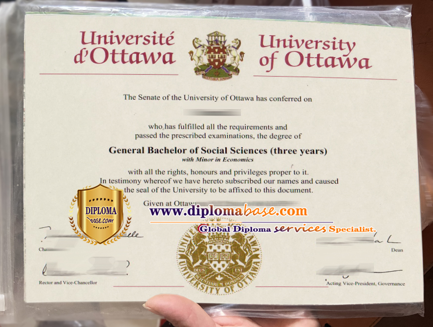 Did the fake University of Ottawa diploma have a gold ticket?