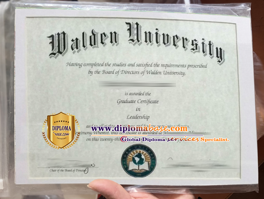 Designing a fake Walden diploma online?